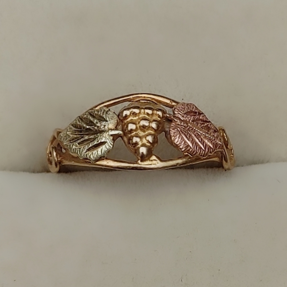 12k 10k Solid Gold Ring Gem